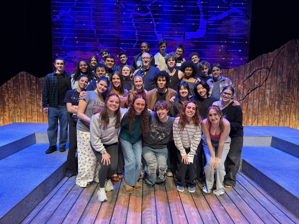 The company of The Laramie Project onstage